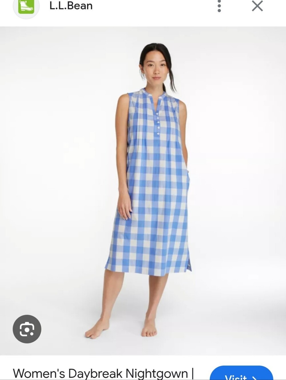 L.L.Bean Daybreak Sleeveless Nightgown
